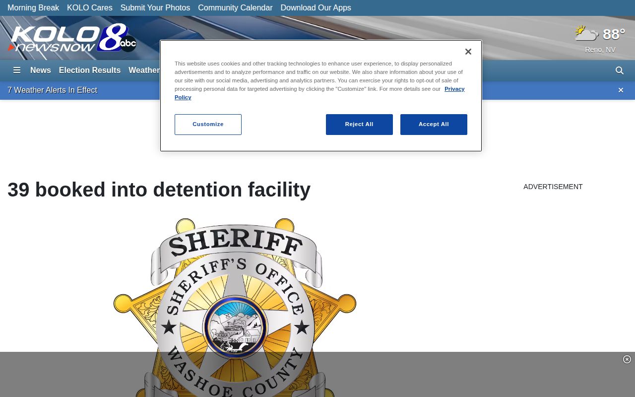 KOLO report based on a Washoe County media booking recap